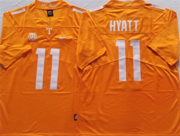 Tennessee Volunteers 11 Jalin HYATT Orange Limited Men Jersey