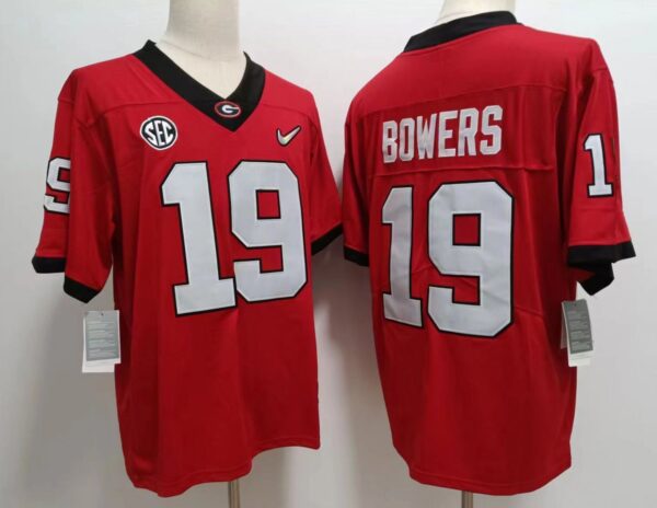 Bulldogs 19 Brock Bowers Red College Football Limited Men Jersey