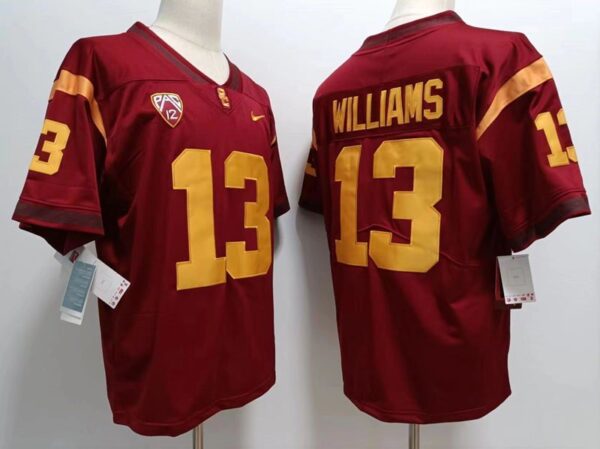 USC Trojans 13 Caleb Williams Red Men Jersey