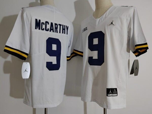 Michigan Wolverines 9 JJ Mccarthy White College Men Jersey