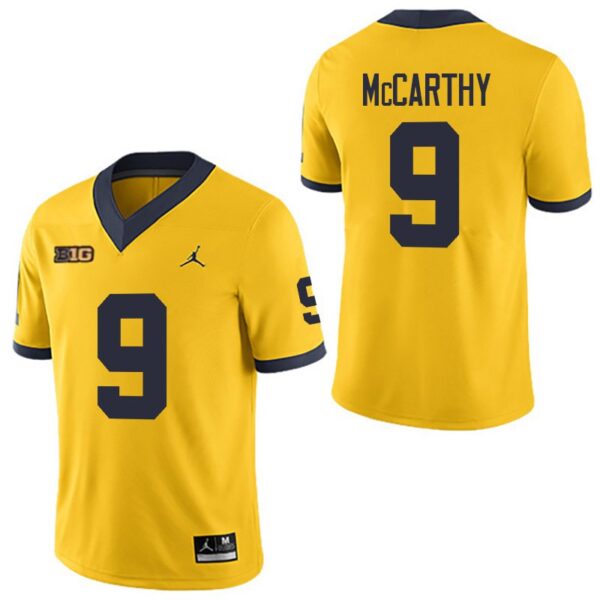 Michigan Wolverines 9 J.J. McCarthy Yellow Stitched Men's Jersey