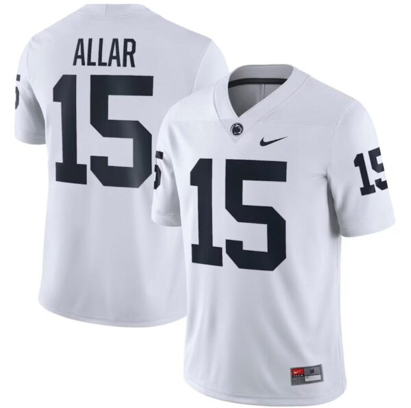 Men's Penn State Nittany Lions No Name #15 Drew Allar Jerseys White