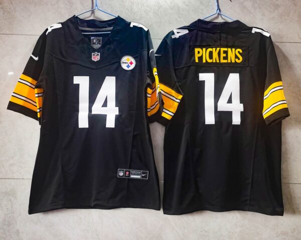 Steelers 14 George Pickens Black 2023 Men Jersey