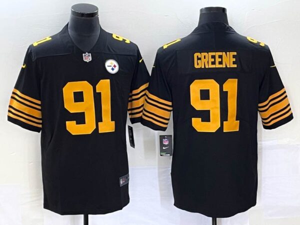 Steelers 91 Greene Black Limited Men Jersey