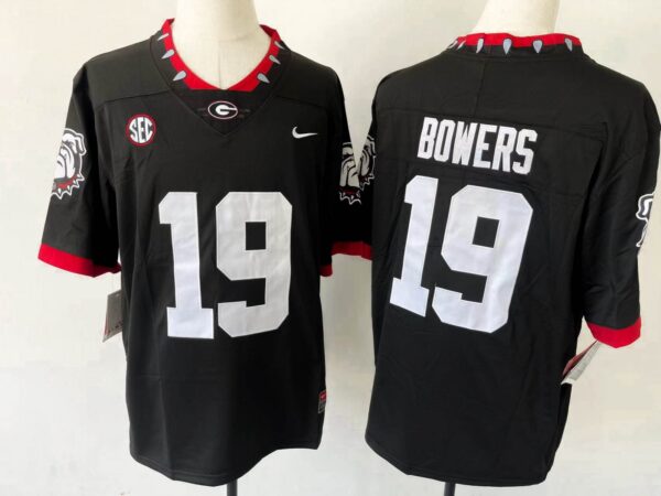 Youth Georgia Bulldogs #19 Brock Bowers Black Limited Stitched jersey