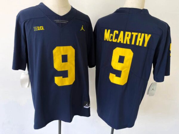 Youth Michigan Wolverines 9 J.J. McCarthy Navy Stitched Jersey