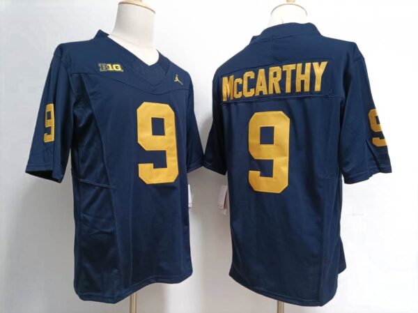 Michigan Wolverines 9 J.J. McCarthy Navy 2023 Stitched Jersey