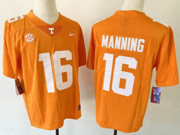 Men’s Tennessee Volunteers #16 Peyton Manning Stitched Jersey Orange