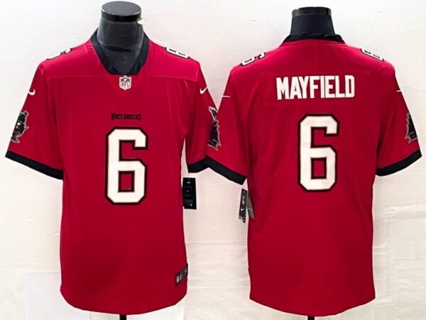 Buccaneers 6 Baker Mayfield Red Stitched Men Jersey