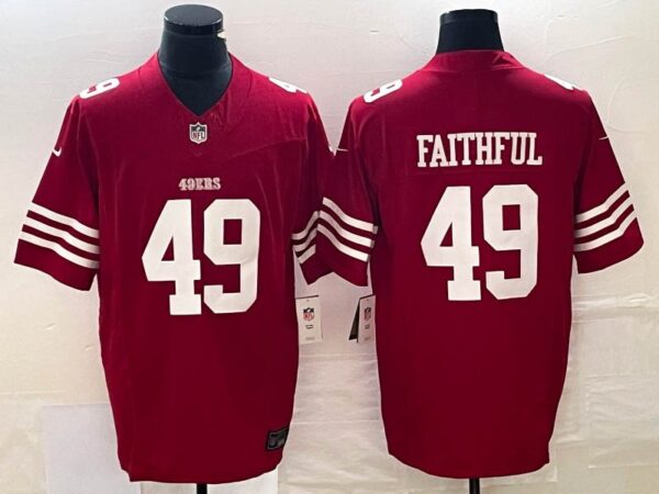 49ers 49 FAITHFUL Red 2023 F.U.S.E Stitched Men Jersey