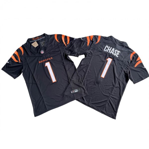 Men's Cincinnati Bengals 1# Ja'Marr Chase Vapor F.U.S.E. Stitched Jersey