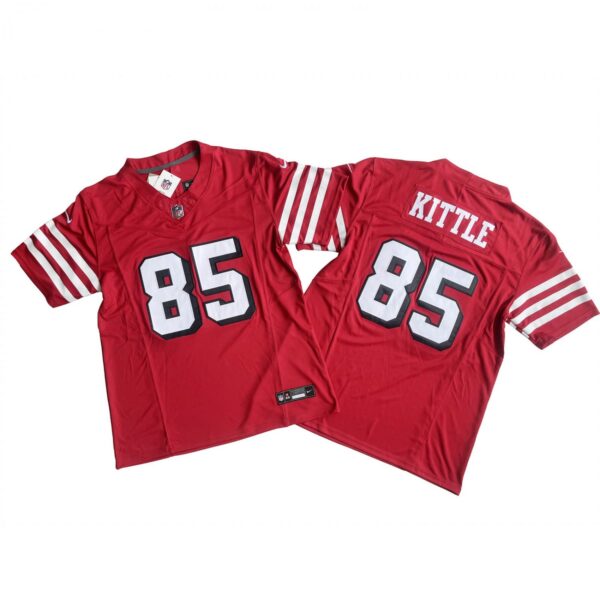 Men's San Francisco 49ers 85# George Kittle Vapor F.U.S.E. Stitched Jersey