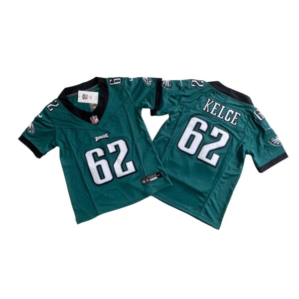 Youth Philadelphia Eagles 62# Jason Kelce Vapor F.U.S.E. Stitched Jersey