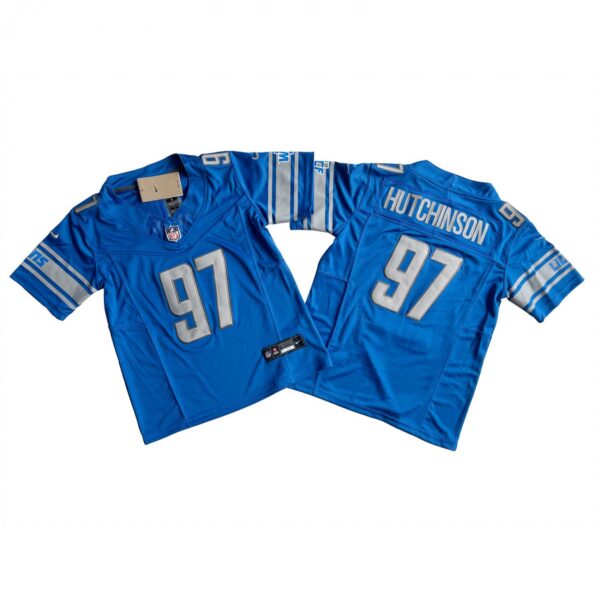 Youth Detroit Lions 97# Aidan Hutchinson Vapor F.U.S.E. Stitched Jersey