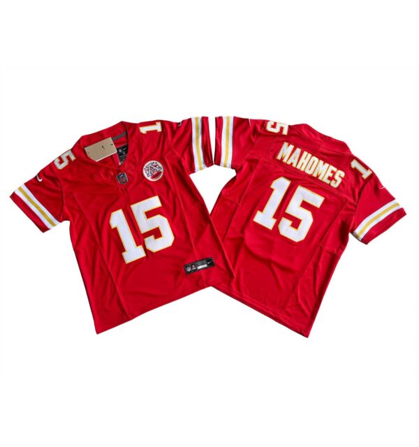 Youth Kansas City 15# Patrick Mahomes Vapor F.U.S.E. Stitched Jersey