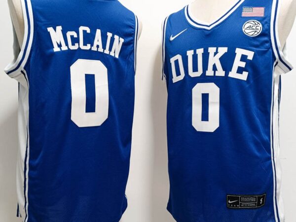 Duke Blue Devils Basketball #0 Jared McCain Royal Blue 2024 Stitched Jersey