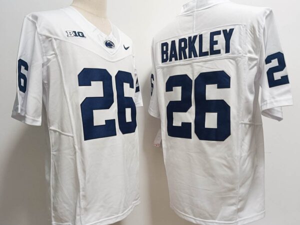 Penn State Nittany Lions #26 Saquon Barkley White 2024 Stitched Jersey