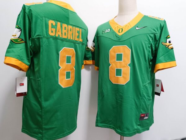 Oregon Ducks #8 Dillon Gabriel Green Reverse 2024 Stitched Jersey