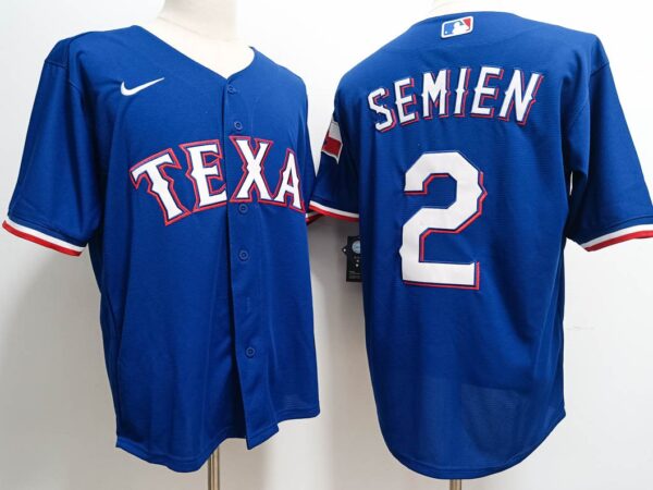 Texas Rangers #2 Marcus Semien Blue Game 2024 Stitched Jersey