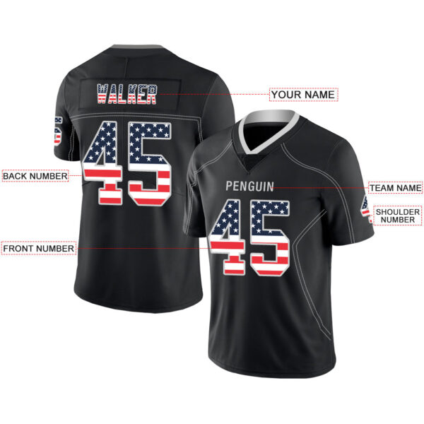 Custom LV.Raiders Stitched American Football Jerseys Personalize Birthday Gifts Black Jersey - Image 2