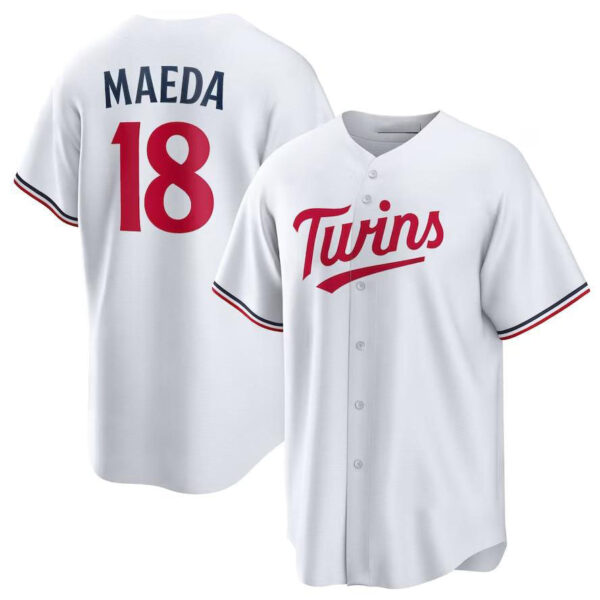 Minnesota Twins #18 Kenta Maeda White Home Limited Player Baseball Jersey