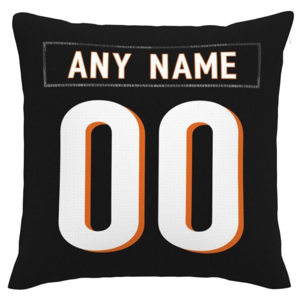 Custom C.Bengals Pillow Decorative Throw Pillow Case - Print Personalized Football Team Fans Name & Number Birthday Gift Football Pillows - Image 2