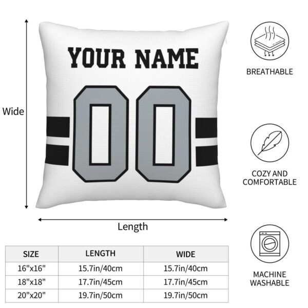 Custom LV.Raiders Pillow Decorative Throw Pillow Case - Print Personalized Football Team Fans Name & Number Birthday Gift Football Pillows - Image 4