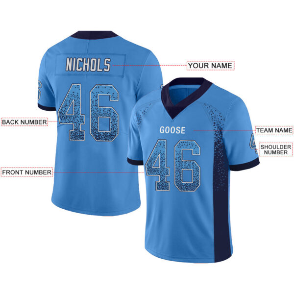 Custom T.Titans Stitched American Football Jerseys Personalize Birthday Gifts Light Blue Jersey - Image 2