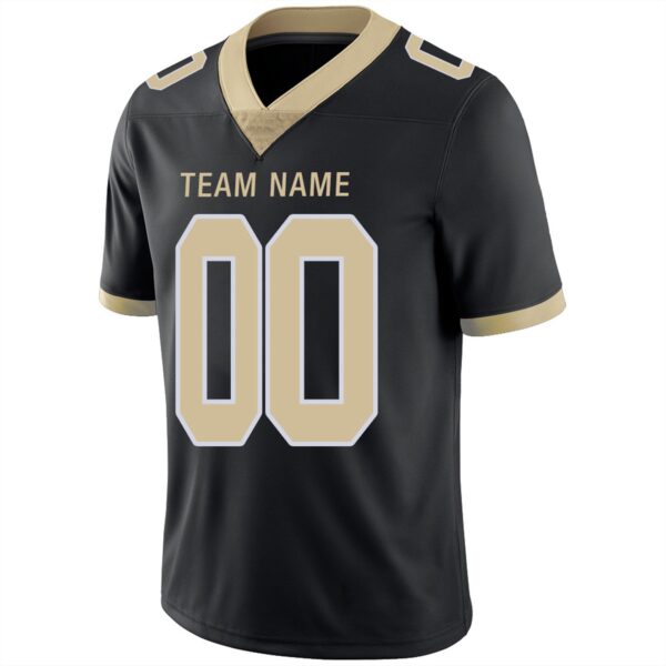 Custom NO.Saints Football Jerseys Team Player or Personalized Design Your Own Name for Men's Women's Youth Jerseys Black - Image 6