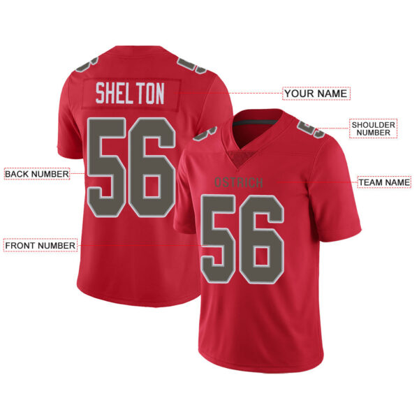 Custom TB.Buccaneers Stitched American Football Jerseys Personalize Birthday Gifts Red Jersey - Image 2