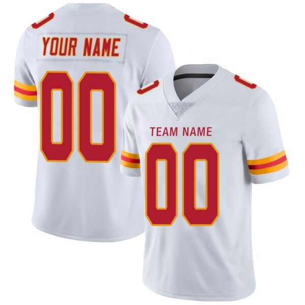 Custom KC.Chiefs Football Jerseys Team Player or Personalized Design Your Own Name for Men's Women's Youth Jerseys Red - Image 2