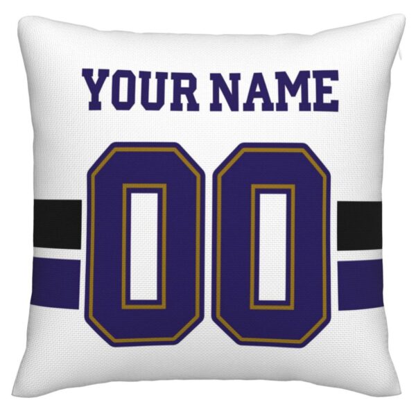 Custom B.Ravens Pillow Purple Football Team Decorative Throw Pillow Case Print Personalized Football Style Fans Letters & Number Birthday Gift Football Pillows - Image 3