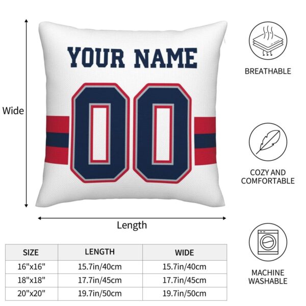 Custom NE.Patriots Pillow Decorative Throw Pillow Case - Print Personalized Football Team Fans Name & Number Birthday Gift Football Pillows - Image 4