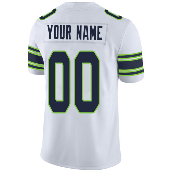 Custom S.Seahawks Stitched American Football Jerseys Personalize Birthday Gifts White Jersey - Image 3