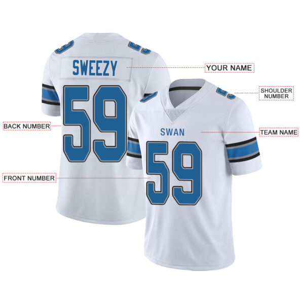 Custom D.Lions Stitched American Football Jerseys Personalize Birthday Gifts White Jersey - Image 2