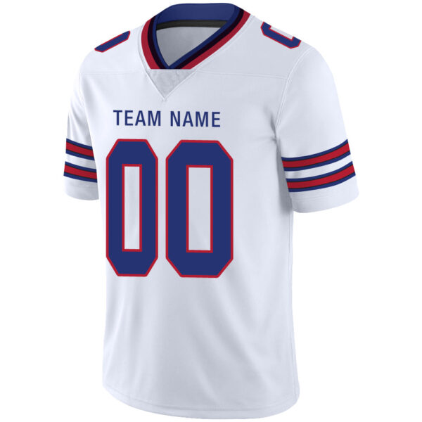 Custom B.Bills Football Stitched American Jerseys Personalize Birthday Gifts White Jersey - Image 4