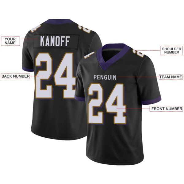 Custom B.Ravens Football JerseyS Team Player or Personalized Design Your Own Name for Men's Women's Youth Jerseys Purple - Image 4