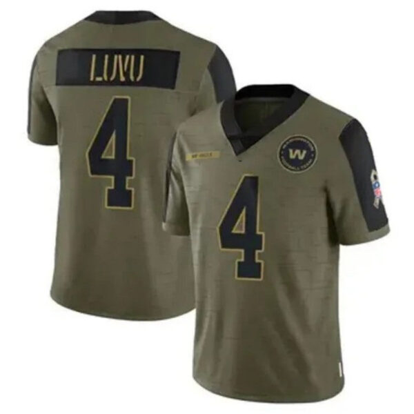 W.Commanders #4 Frankie Luvu Olive 2021 Salute To Service Limited Stitched American Football Jerseys