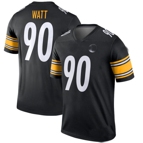 P.Steelers #90 T.J. Watt Black Legend Jersey Stitched American Football Jerseys