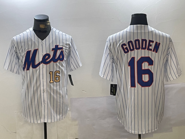 New York Mets #16 Dwight Gooden White Cool Base Stitched Baseball Jerseys