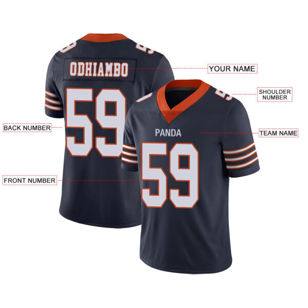 Custom C.Bear Stitched American Football Jerseys Personalize Birthday Gifts Navy Jersey - Image 2