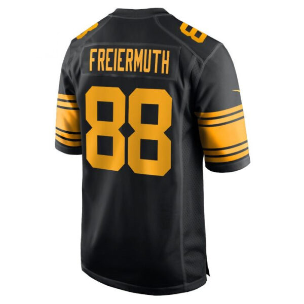 P.Steelers #88 Pat Freiermuth Replica Color Rush Black Stitched American Football Jerseys