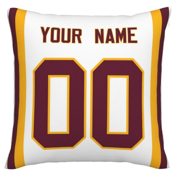 Custom W.Football Team Pillow Decorative Throw Pillow Case - Print Personalized Football Team Fans Name & Number Birthday Gift Football Pillows