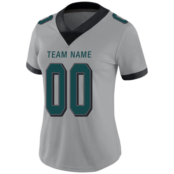 Custom P.Eagles Stitched American Football Jerseys Personalize Birthday Gifts Grey Jersey - Image 4