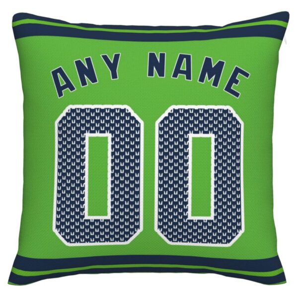 Custom S.Seahawks Pillow Decorative Throw Pillow Case - Print Personalized Football Team Fans Name & Number Birthday Gift Football Pillows - Image 4