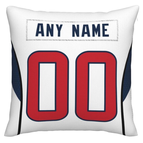 Custom H.Texans Pillow Decorative Throw Pillow Case - Print Personalized Football Team Fans Name & Number Birthday Gift Football Pillows - Image 2