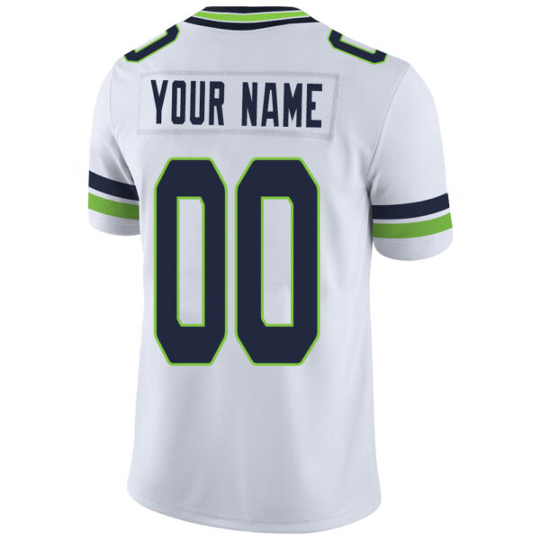 Custom S.Seahawks Stitched American Football Jerseys Personalize Birthday Gifts White Jersey - Image 3