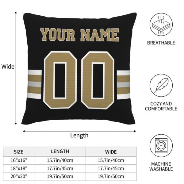 Custom NO.Saints Pillow Decorative Throw Pillow Case - Print Personalized Football Team Fans Name & Number Birthday Gift Football Pillows - Image 8