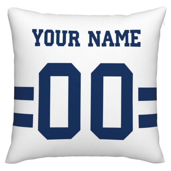 Custom IN.Colts Pillow Decorative Throw Pillow Case - Print Personalized Football Team Fans Name & Number Birthday Gift Football Pillows - Image 2