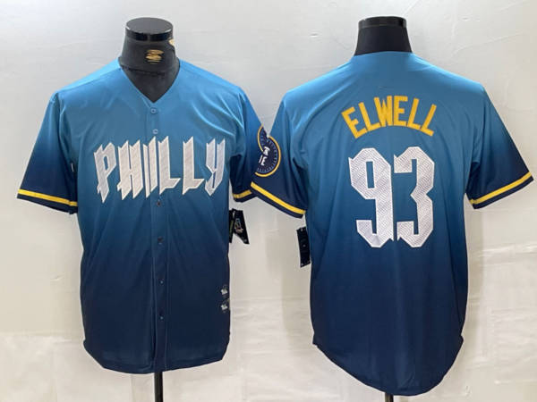 Philadelphia Phillies #93 Jason Elwell Blue 2024 City Connect Limited Stitched Baseball Jerseys